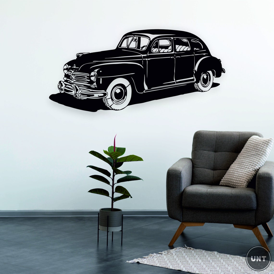 Classic Car Wall Art Old Car Garage Wall Art Wooden Car Etsy