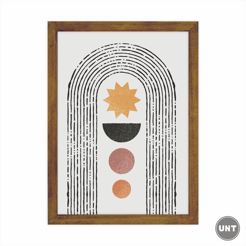 Circles Wall Art Set of 3 Wall Decor Wooden Framed Modern Etsy