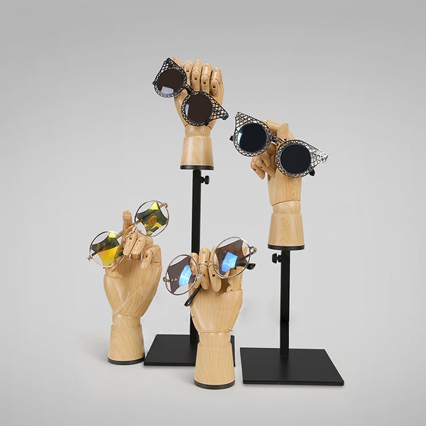 Window Display Plastic Right Left Hand Mannequin,Flexible Fingers Articulated Hand Glove Ring Jewelry Display Hand,Female Hand Display Model