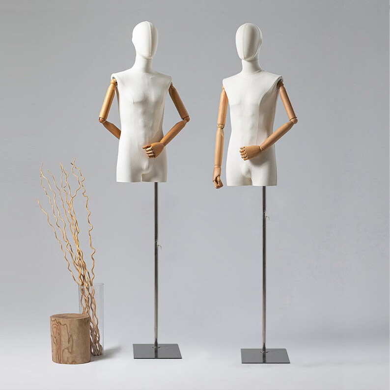 Upper Half Body Male Display Dress Form Torsoadjustable Etsy