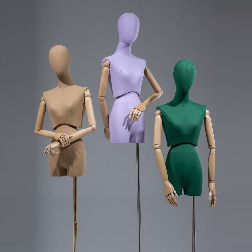 High End Half Body Female Display Dress Form , Wide Shoulder