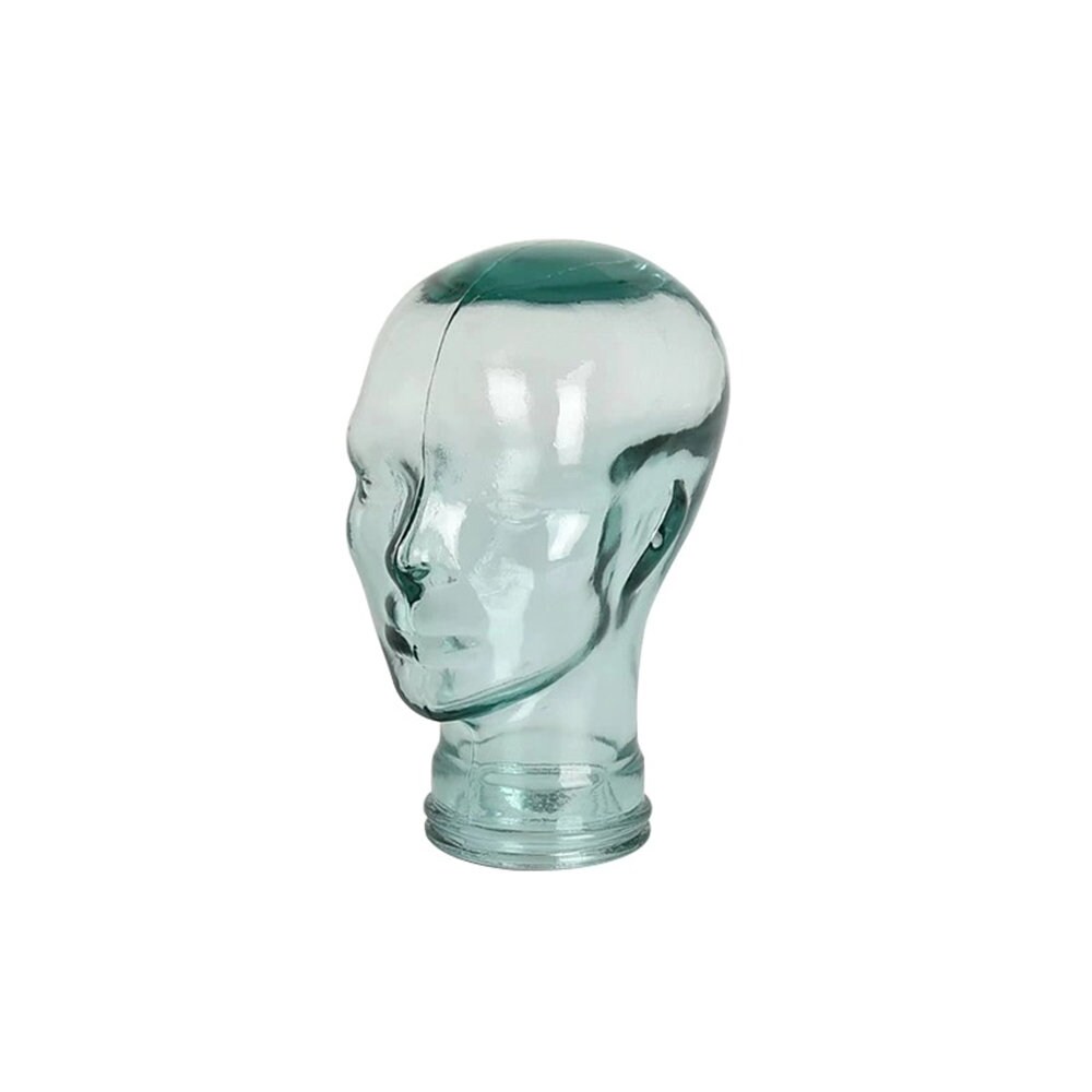 Vintage Glass Mannequin Head 1970s Green Glass dress form Etsy