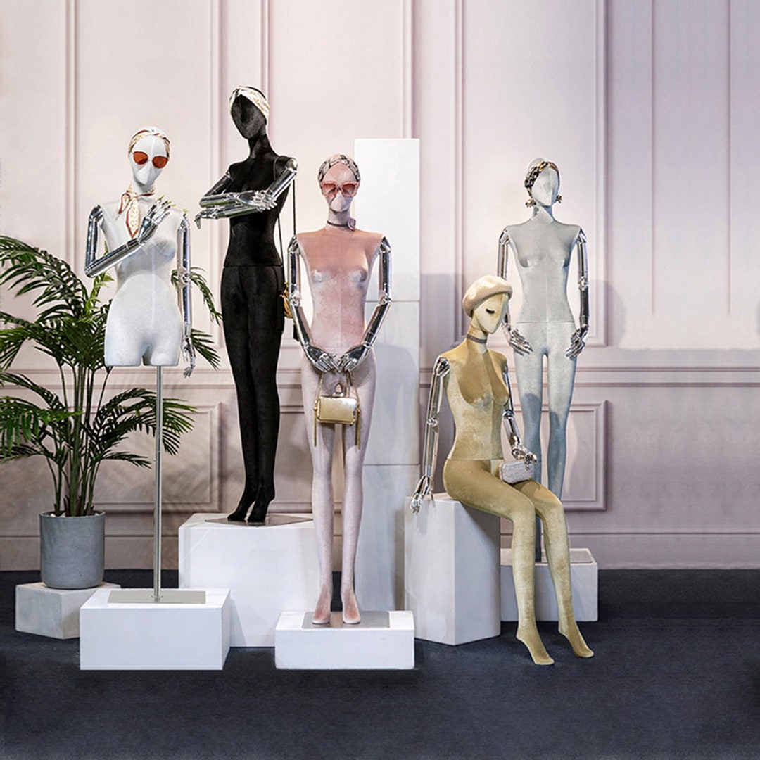 Jelimate Luxury Window Dress Form Male Mannequin Torso Stand,Half