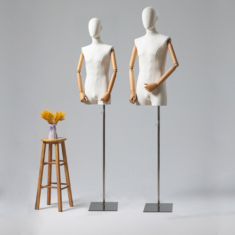 Upper Half Body Male Display Dress Form Torsoadjustable Etsy