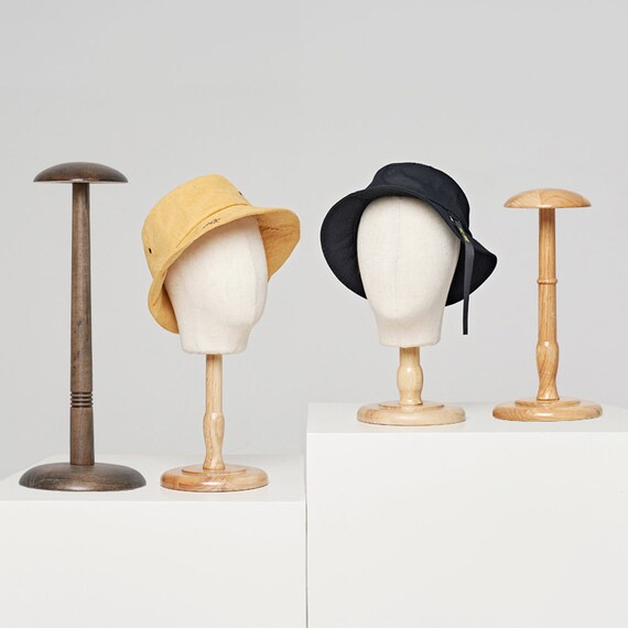 Mannequin Head With Wooden Stand Handmade Fabric Head Mannequin