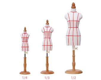 1/2 scale or 1/3 scale or 1/4 scale female dress form mannequin , fully pinnable women fabric dressform,mini kid sewing mannequin form