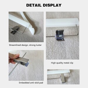 Jelimate Clothing Store White Clothing Hanger Non-Slip Clear Crystal Hanger Acrylic Hangers for Clothes Hanger Traceless Anti Slip Women Wedding Dress Hanger main image 1