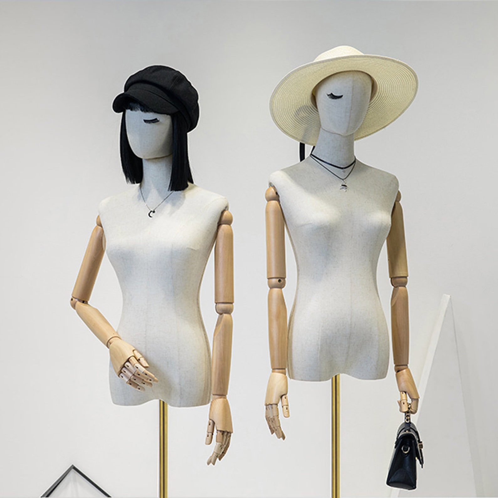 Clearance Sales Half Body Female Torso Display Dummy,adjustable Canvas