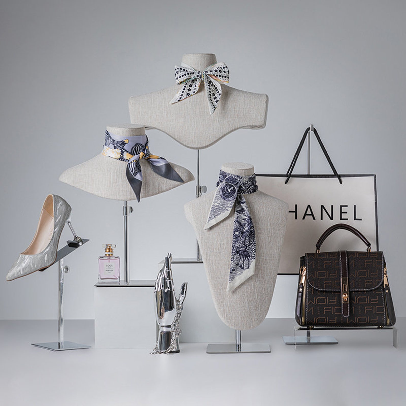 Necklace Mannequin Stand Bust Dress Form With Adjustable Etsy