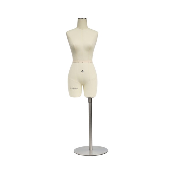 Half Scale Dress Form for Sewing, Size 4 Mini Tailor Female Half Body Dressmaker Dummy for Pattern Making,  1/2 Scale Professional Model