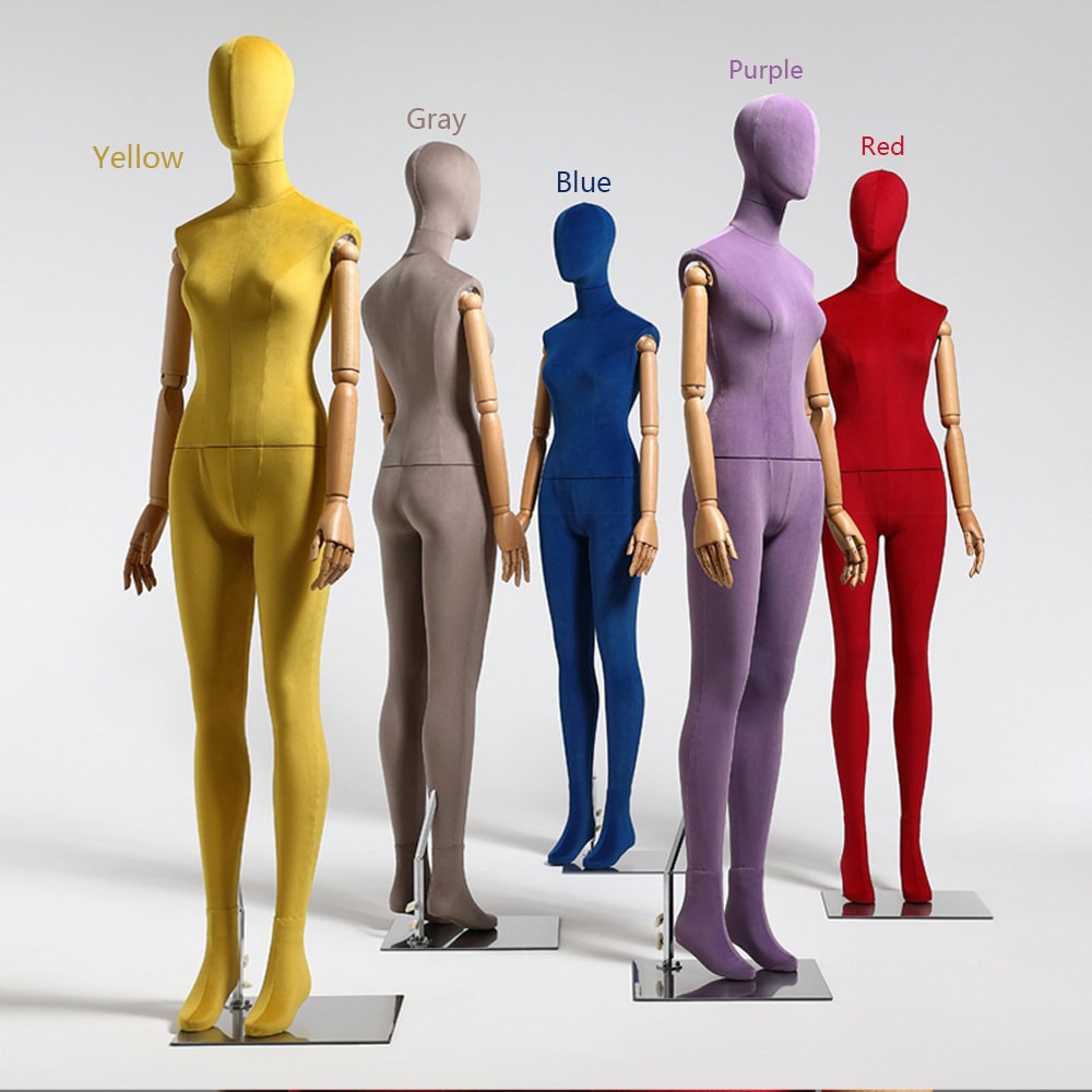 Female Full Body Realistic Mannequin Display Head Turns Dress Form w/Base F82, Women's, Size: Large