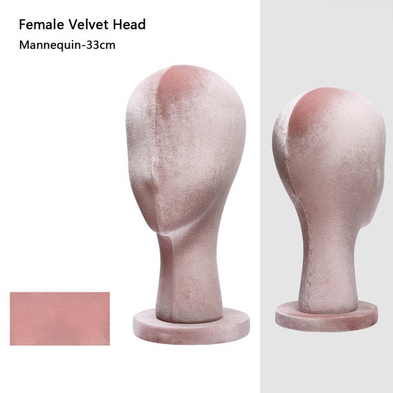 Pink Styrofoam Wig Head Mannequin Breast Cancer Awareness 