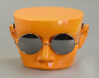 Mannequin à demi-tête masculine, accessoires d'affichage de lunettes de soleil factices empilables de modèle de tête, tête de cadre d'hommes de mode pour l'affichage de fenêtre