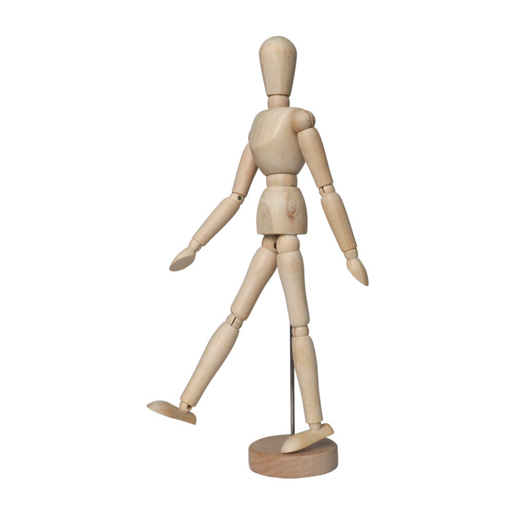 MANNEQUIN - WOODEN WITH MOVEABLE JOINTS (11 1/2) on eBid United