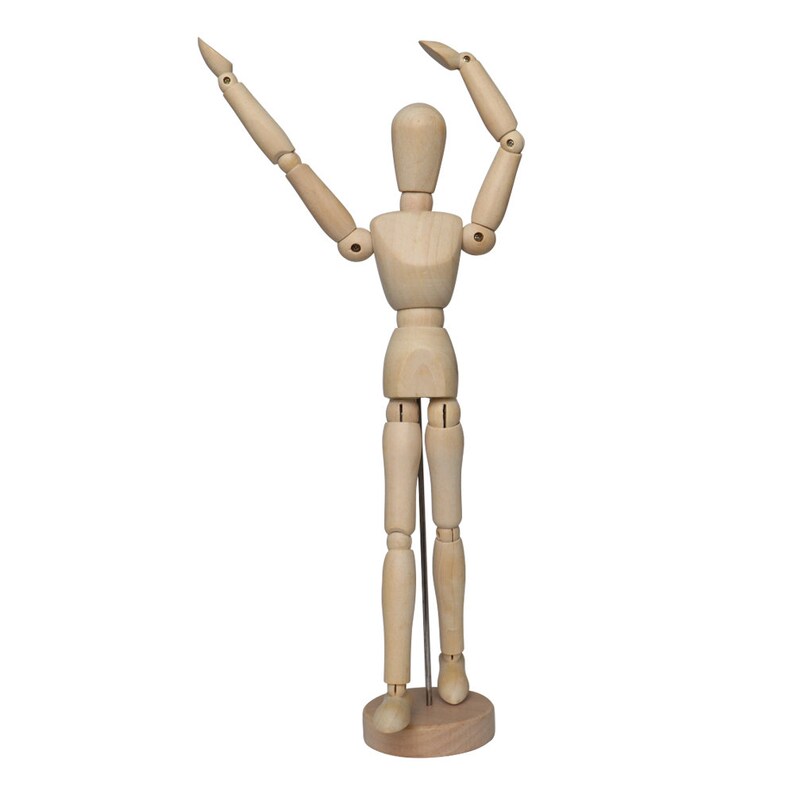 Jointed Wooden Mannequin 12 Wood Drawing Manikin Model Etsy