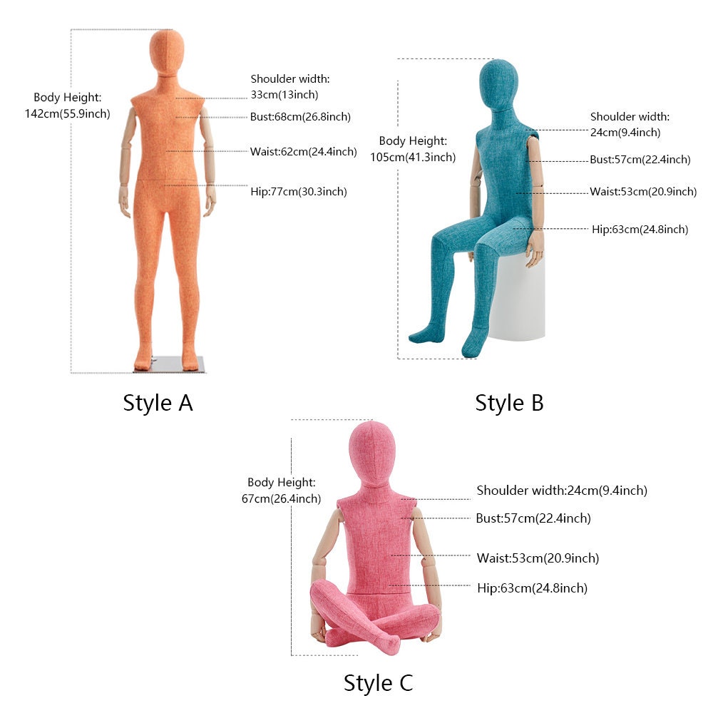 Luxury Colorful Kid Torso Mannequin Full Bodyfiberglass Child Etsy