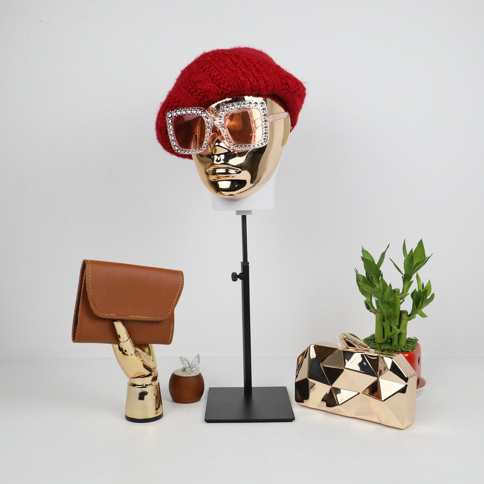 Luxury Golden Mannequin Head for Hat Female Mannequin Head Etsy