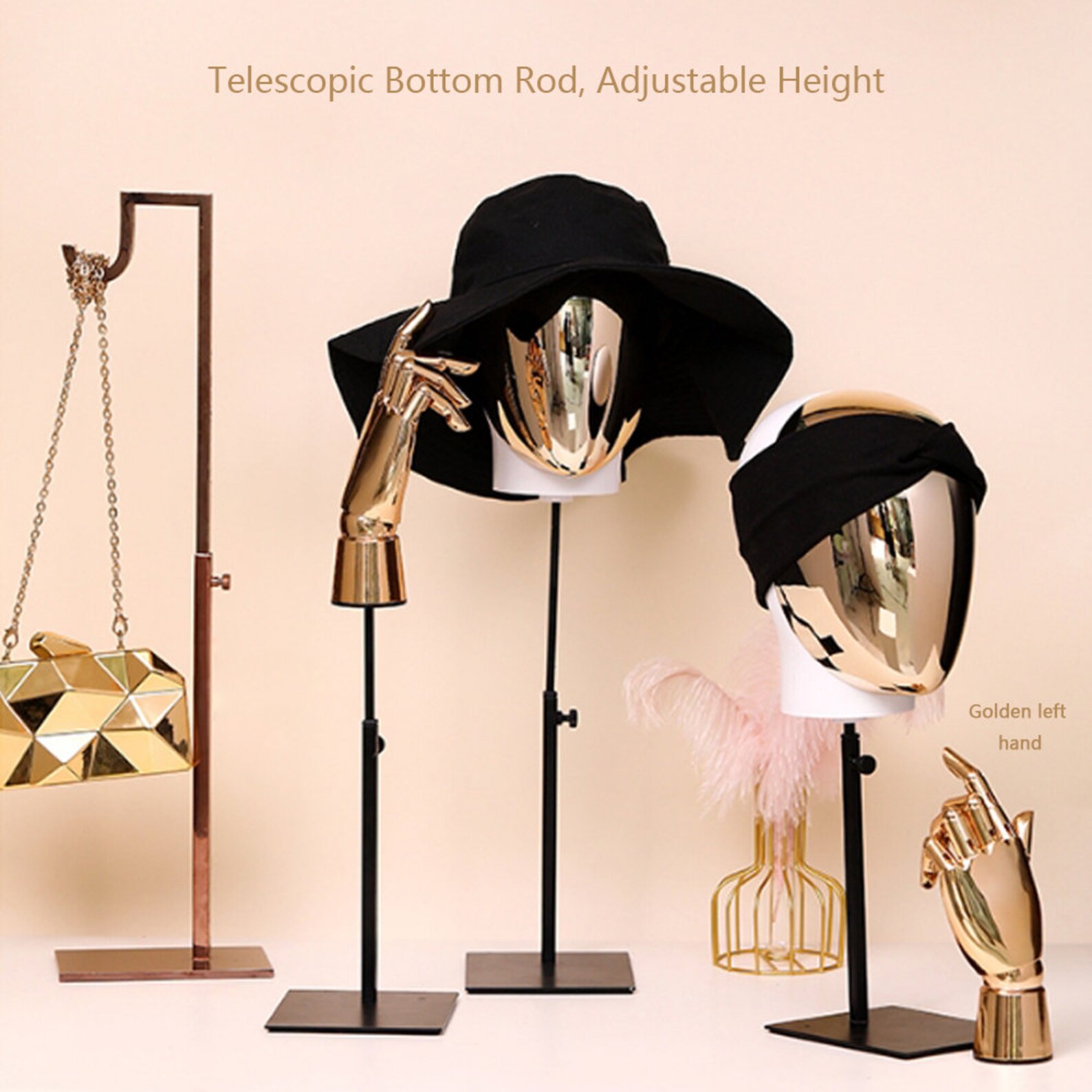 Luxury Golden Mannequin Head for Hat Female Mannequin Head Etsy