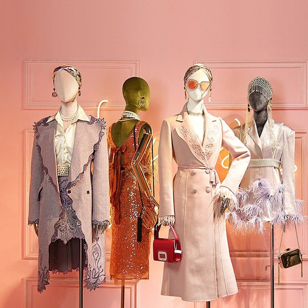 Half Body Female Display Dress Form Mannequinvelvet Mannequin Etsy