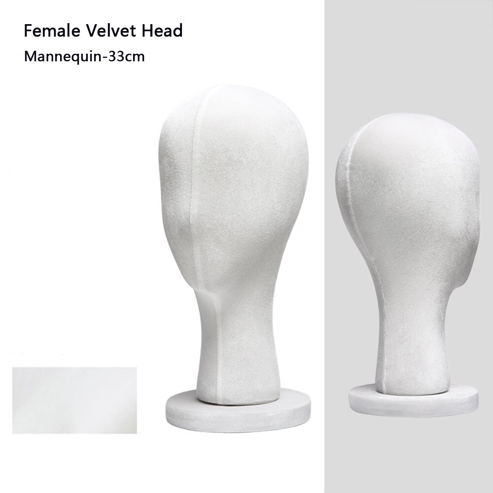 Jelimate Full Pinnable Linen Lace Velvet Mannequin Head Form,Wig