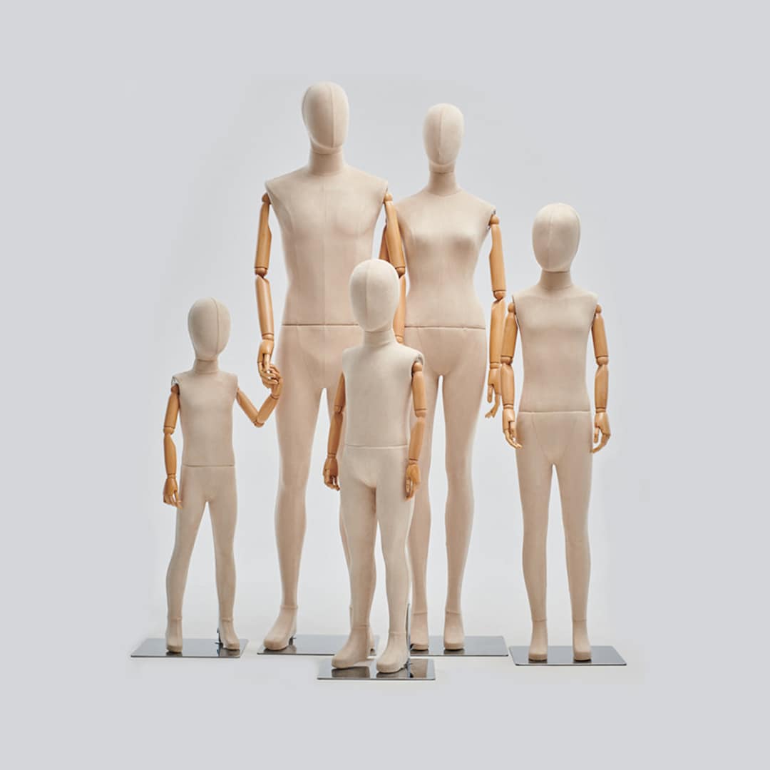 Male and Female Full Body Mannequin, Woman Display Model Dummy Form for  Boutique Slub Hemp Human Torso With Wood Arms -  Denmark