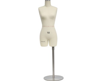 Half Scale Dress Form Size 10 Female, 1/2  Scale Mannequin Couture, Pinnable 45cm H NOT ADULT Custom Dress Form,Buste Mannequin For Sewing