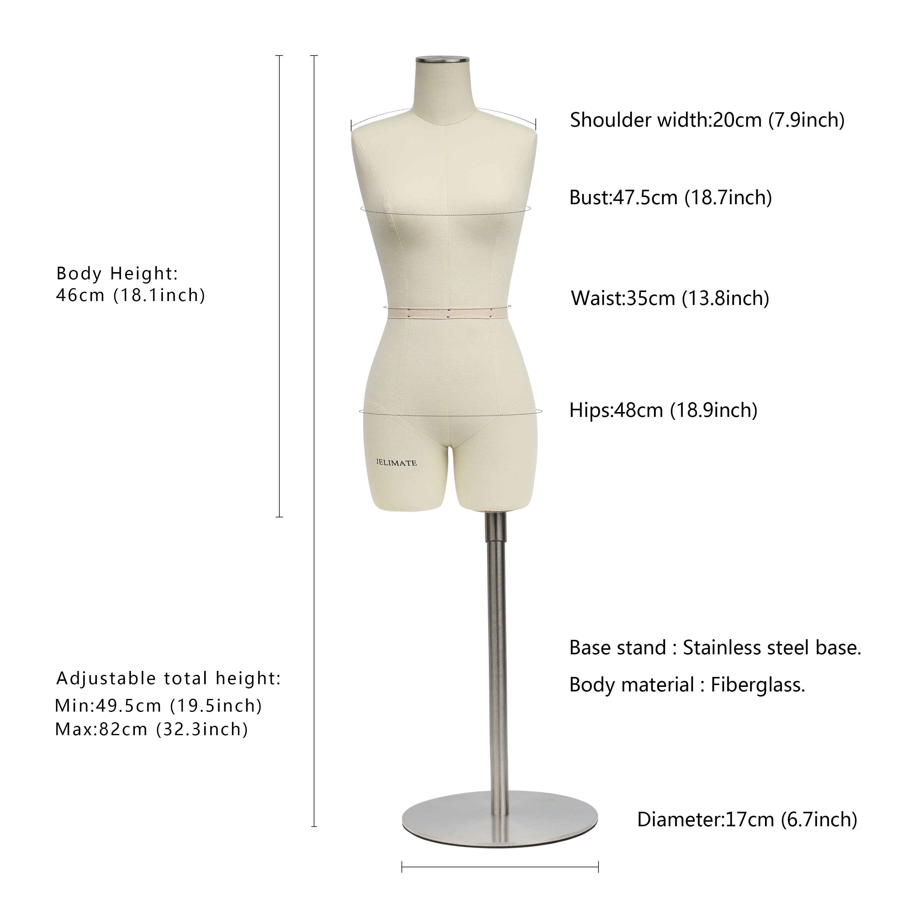 Half Scale Dress Form Size 10 Female 1/2 Scale Mannequin Etsy