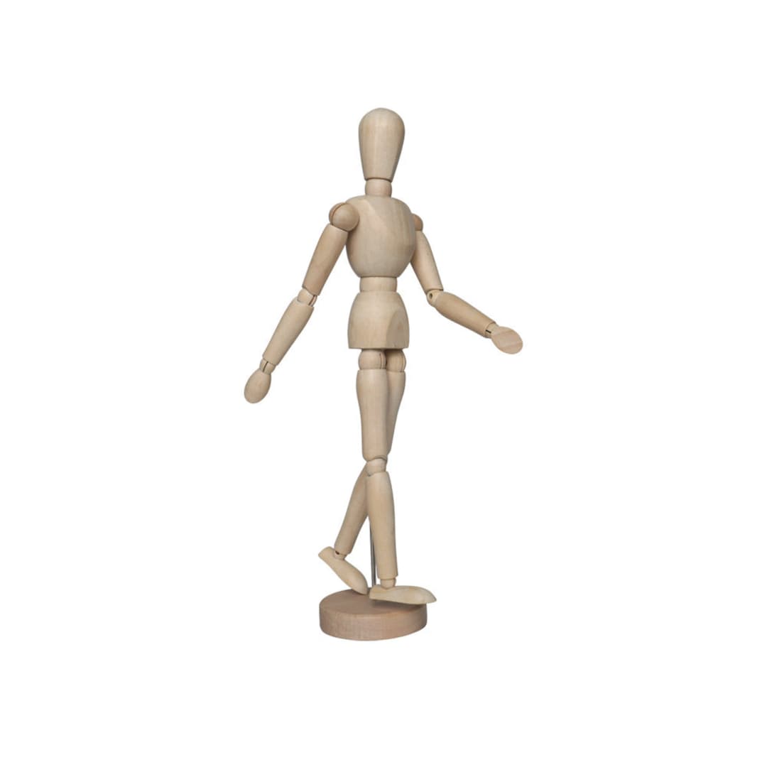 Wooden Female Or Male Manikin For Drawing With Different Poses Stock  Illustration - Download Image Now - iStock