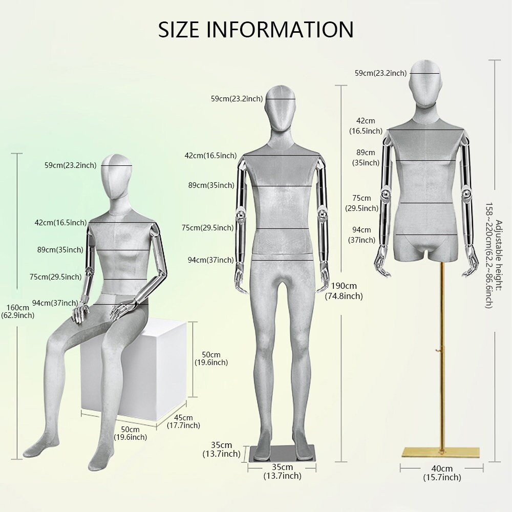 Luxury Sitting Stand Male Mannequin Full Bodymen Colorful - Etsy