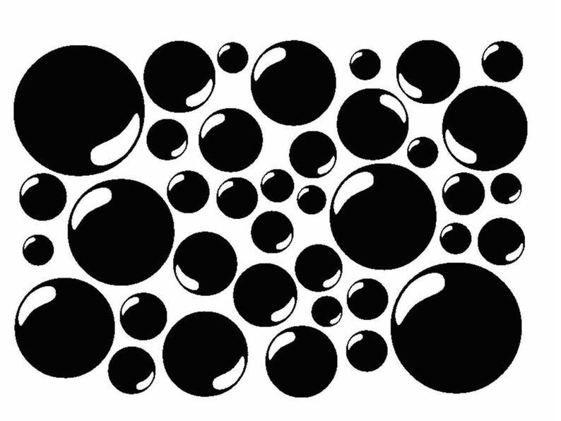 37 BUBBLES Vinyl Sticker Decals Sheet Bathroom Tile Wall Art Etsy
