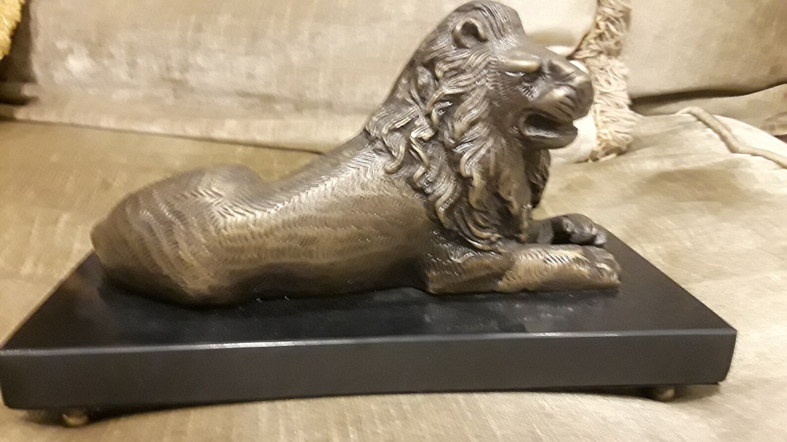 Vintage Bombay solid brass Lion bookends on black marble Etsy