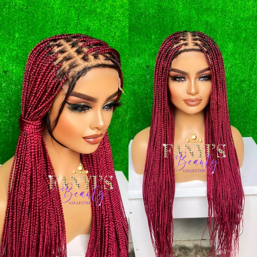 Ready to Ship , Knotless Braided Wigs, Wigs for Black Women, Box Braids