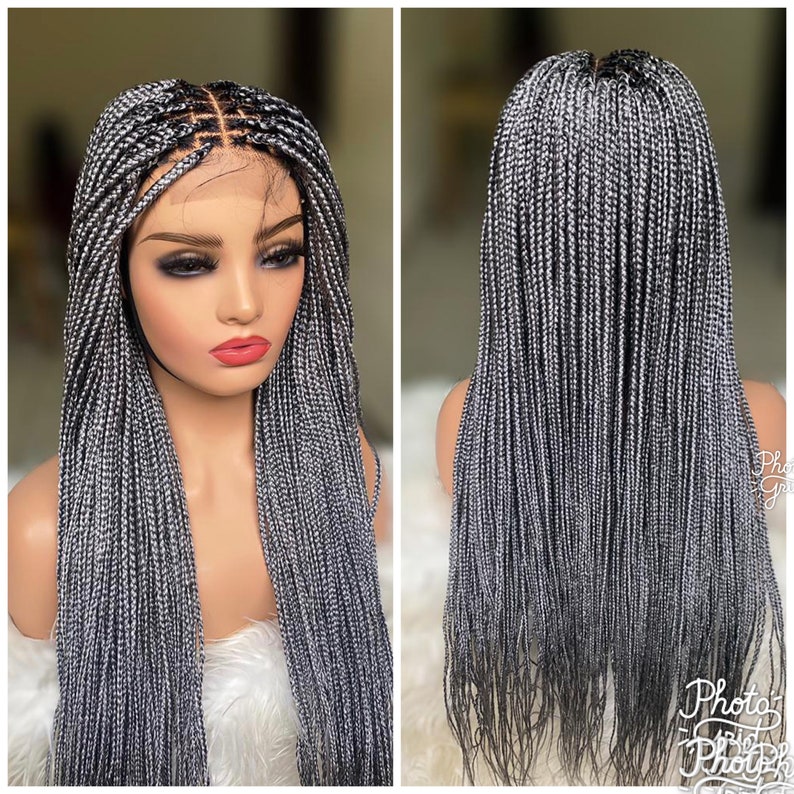 Knotless braided wig box braid wig small braided wigs long Etsy