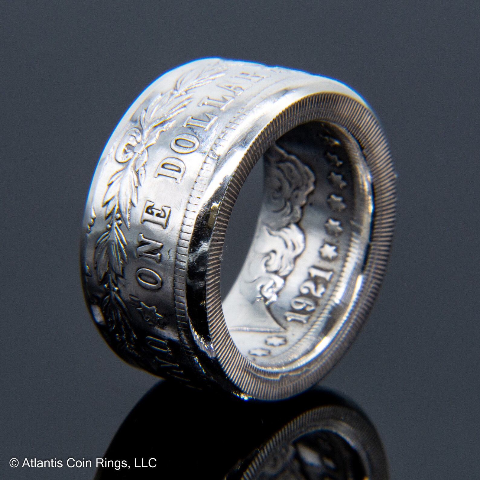 Silver Dollar Coin Ring Etsy