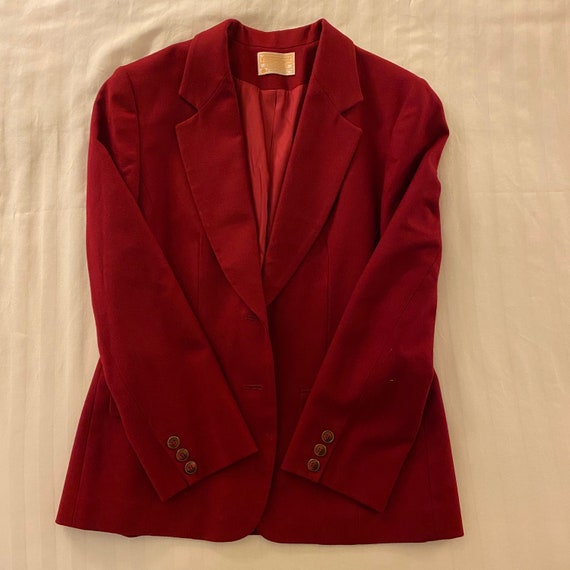 Vintage Pendleton Cherry Red Wool Blazer - image 2