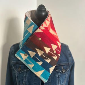 Western cowl - cowboy cowl - buckaroo cowl - wool cowl - neck cowl - western neck warmer - western scarf - cowboy scarf - wildrag