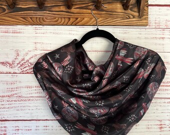Écharpe Toboggan Bandana Western – Slide Accessoire Pour Foulard – Motif Tournesol, Finition Antique – Geared 4 Life Conchos