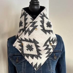 Western neck cowl - cowboy cowl - buckaroo cowl - wool cowl - neck cowl - western neck warmer - western scarf - cowboy scarf - wildrag