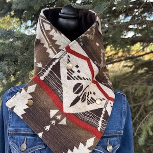 Western Cowboy Cowl Halswärmer Wolle Bandana Stil Accessoire Ranch Wear Kälteschutz Outdoor Ausrüstung Western Schal Wildrag Alternative