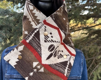 Western Cowboy Cowl Halswärmer Wolle Bandana Stil Accessoire Ranch Wear Kälteschutz Outdoor Ausrüstung Western Schal Wildrag Alternative