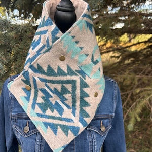 Cache-cou en laine occidentale style rustique Cowboy Bandana accessoire d'hiver tenue de ranch traditionnel col sauvage écharpe cravates d'extérieur