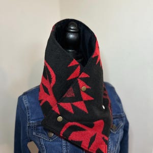 Western cowl - cowboy cowl - buckaroo cowl - wool cowl - neck cowl - western neck warmer - western scarf - cowboy scarf - wildrag