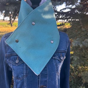 Western Wool Cowl Neck Warmer Rustic Bandana Scarf Accessory Winter Wildrag Ranch Style Country Neckerchief Buckaroo Cold Weather Wrap