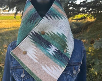 Scaldacollo in lana stile western, accessorio di moda country in stile rustico, abbigliamento da ranch, abbigliamento da cowboy, pezzo essenziale, attrezzatura per esterni, protezione dal freddo