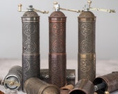 Christmas Gift, Handmade Pepper Grinder, Kitchen Decor, Salt Coffee Spice Grinder Mill, Rustic Décor Ideas, Dining Table Accessories