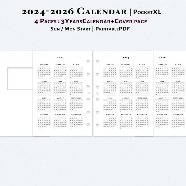 2024 2025 Pocket Calendar Etsy