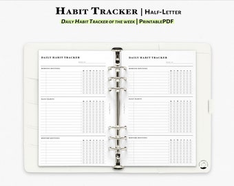 Daily Planner Printable Personal Size Inserts 2D1P Two - Etsy