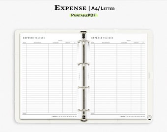 Expense Tracker Printable A4, Letter size Planner Insert | Monthly Expenses | Spending Tracker | Financial Planner | Money Management | J103