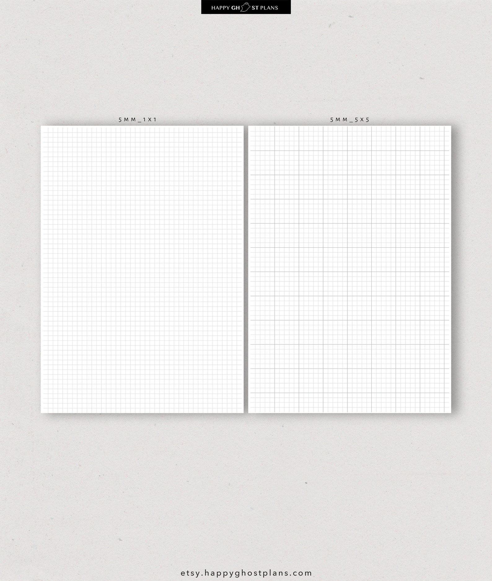 a4 us letter graph paper pdf printable 10mm 5mm 125mm etsy