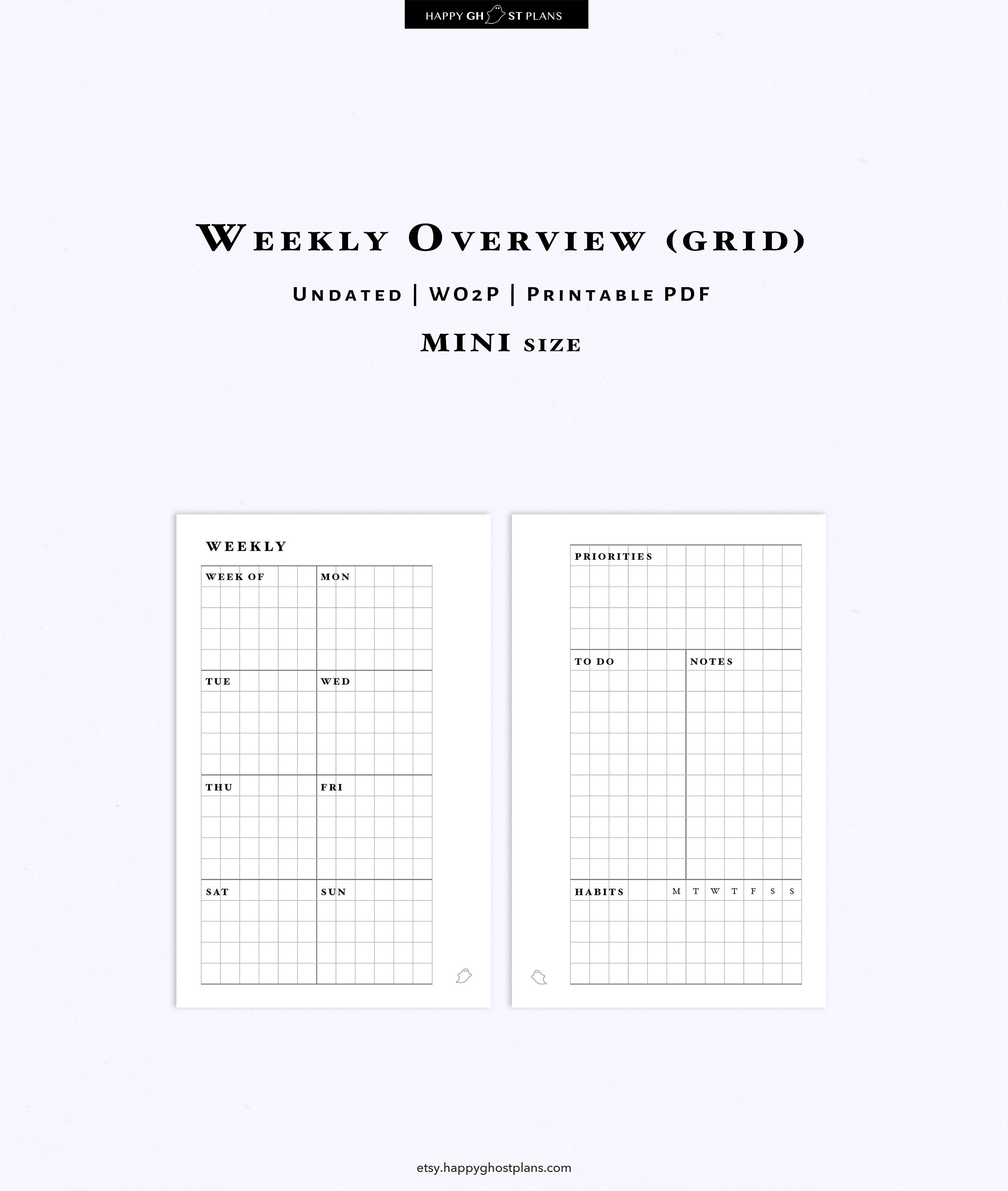 weekly-planner-printable-mini-size-inserts-weekly-overview-etsy